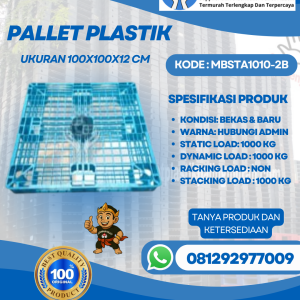 Pallet-Plastik-Baru-Bekas-100x100x12-MBSTA1010-2B