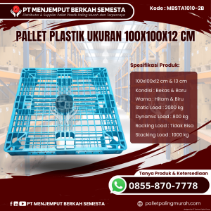 Pallet Plastik Baru & Bekas 100x100x12 [MBSTA1010-2B]