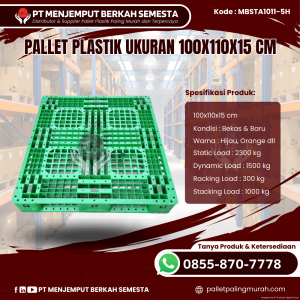Pallet Plastik Baru & Bekas 100x110x15 [MBSTA1011-5H]