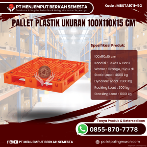 Pallet Plastik Baru & Bekas 100x110x15 [MBSTA1011-5O]