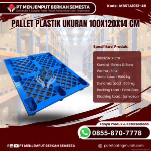Pallet Plastik Baru & Bekas 100x120x14 [MBSTA1012-4B]
