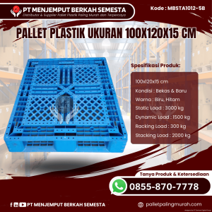 Pallet Plastik Baru & Bekas 100x120x15 [MBSTA1012-5B]