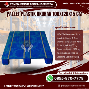 Pallet Plastik Baru & Bekas 100x120x15 [MBSTA1012-5BFM]