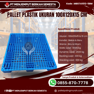 Pallet Plastik Baru & Bekas 100x120x15 [MBSTA1012-5BM]