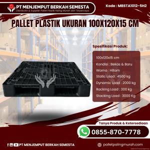 Pallet Plastik Baru & Bekas 100x120x15 [MBSTA1012-5H2]