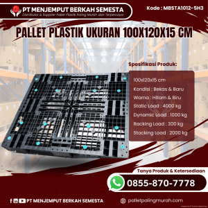 Pallet Plastik Baru & Bekas 100x120x15 [MBSTA1012-5H3]