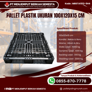 Pallet Plastik Baru & Bekas 100x120x15 [MBSTA1012-5H4]