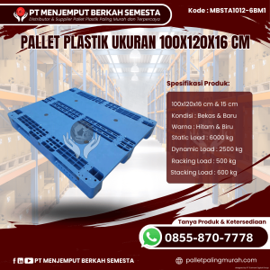 Pallet Plastik Baru & Bekas 100x120x16 [MBSTA1012-6BM1]