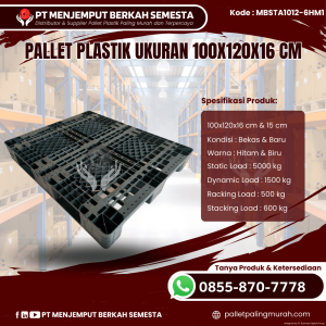 Pallet Plastik Baru & Bekas 100x120x16 [MBSTA1012-6HM1]