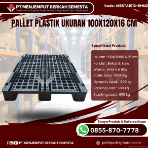 Pallet Plastik Baru & Bekas 100x120x16 [MBSTA1012-6HM2]