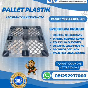 Pallet-Plastik-Baru-Bekas-105x105x14-MBSTA1010-4H