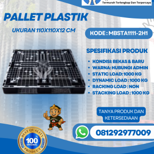 Pallet-Plastik-Baru-Bekas-110x110x12-MBSTA1111-2H1