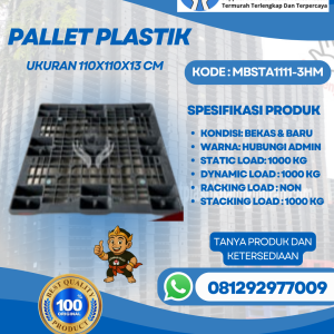 Pallet-Plastik-Baru-Bekas-110x110x13-MBSTA1111-3HM