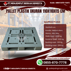 Pallet Plastik Baru & Bekas 110x110x15 [MBSTA1111-5AF2]
