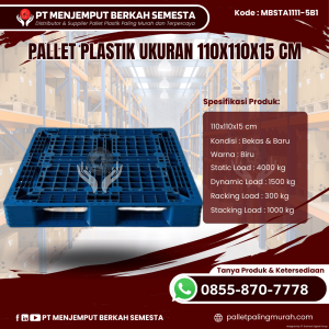 Pallet Plastik Baru & Bekas 110x110x15 [MBSTA1111-5B1]
