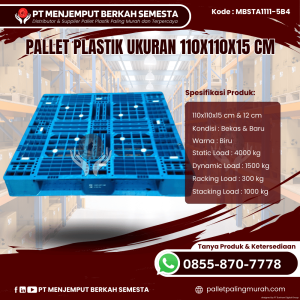 Pallet Plastik Baru & Bekas 110x110x15 [MBSTA1111-5B4]