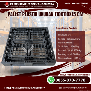 Pallet Plastik Baru & Bekas 110x110x15 [MBSTA1111-5H1]