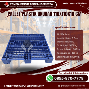 Pallet Plastik Baru & Bekas 110x110x16 [MBSTA1111-6BM]