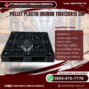 Pallet Plastik Baru & Bekas 110x120x15 [MBSTA1112-5H]