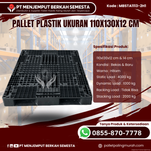 Pallet Plastik Baru & Bekas 110x130x12 [MBSTA1113-2H1]