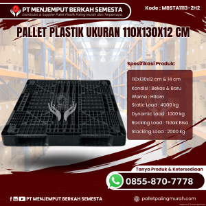 Pallet Plastik Baru & Bekas 110x130x12 [MBSTA1113-2H2]