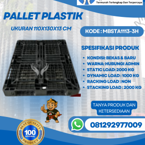 Pallet-Plastik-Baru-Bekas-110x130x13-MBSTA1113-3H