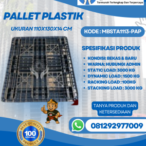 Pallet Plastik Baru & Bekas 110x130x14 [MBSTA1113-PAP]
