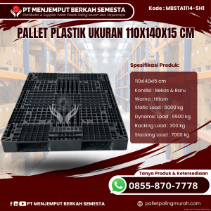 Pallet Plastik Baru & Bekas 110x140x15 [MBSTA1114-5H1]
