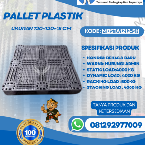 Pallet-Plastik-Baru-Bekas-120x120x15-MBSTA1212-5H