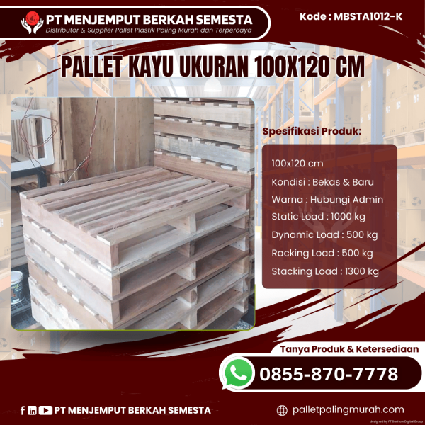 Pallet Kayu Baru & Bekas 100x120 [MBSTA1012-K]
