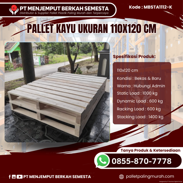 Pallet Kayu Baru & Bekas 110x120 [MBSTA1112-K]