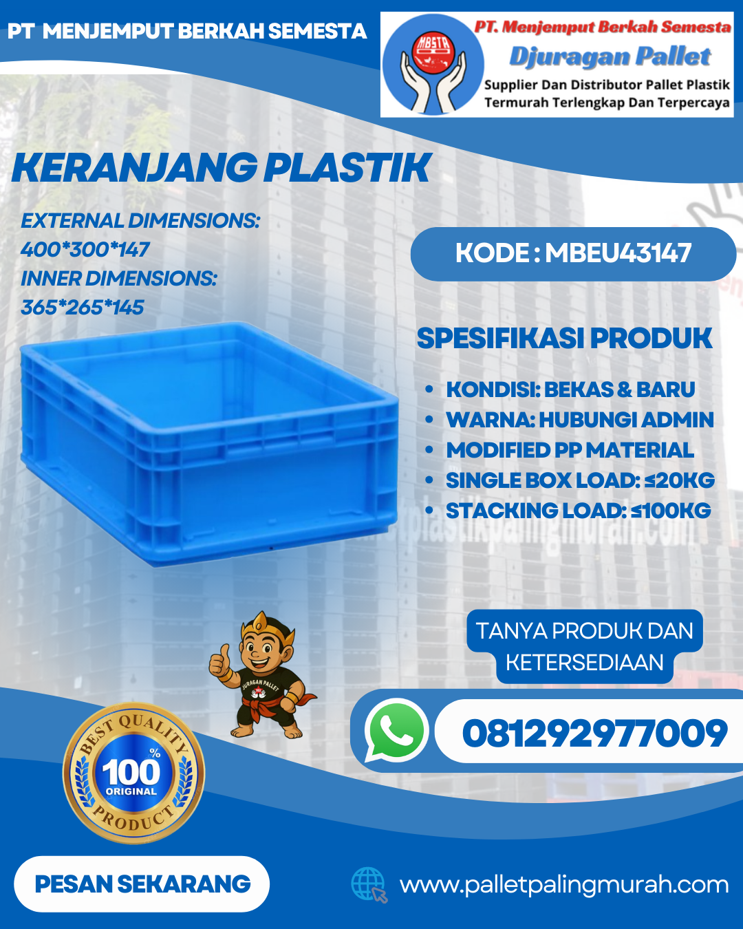 Keranjang Plastik (19) Baru & Bekas MBEU43147